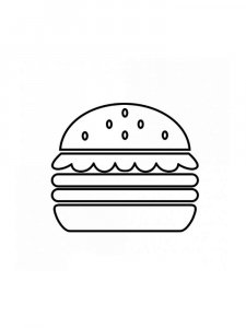 Hamburger coloring page 18 - Free printable