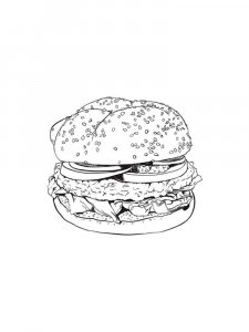 Hamburger coloring page 19 - Free printable