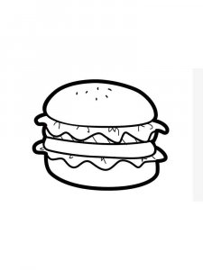 Hamburger coloring page 2 - Free printable