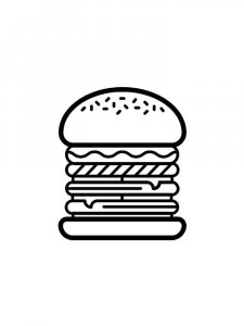 Hamburger coloring page 20 - Free printable