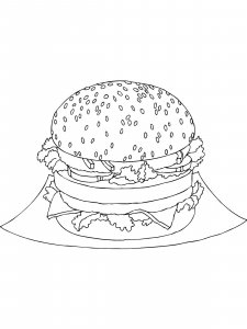 Hamburger coloring page 22 - Free printable