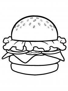 Hamburger coloring page 23 - Free printable