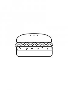 Hamburger coloring page 4 - Free printable