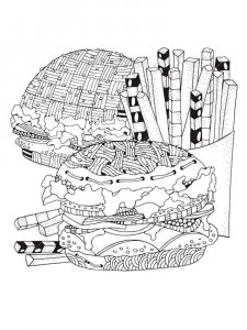Hamburger coloring page 5 - Free printable
