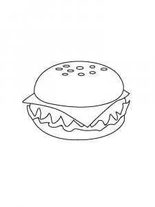 Hamburger coloring page 6 - Free printable