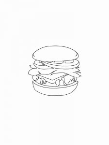 Hamburger coloring page 7 - Free printable
