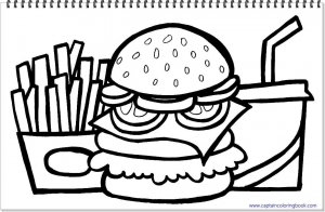 Hamburger coloring page 9 - Free printable