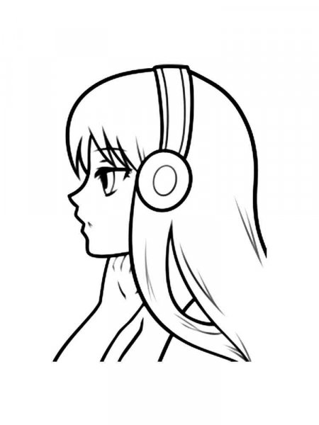 Headphones coloring pages