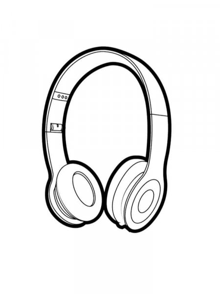 Headphones coloring pages