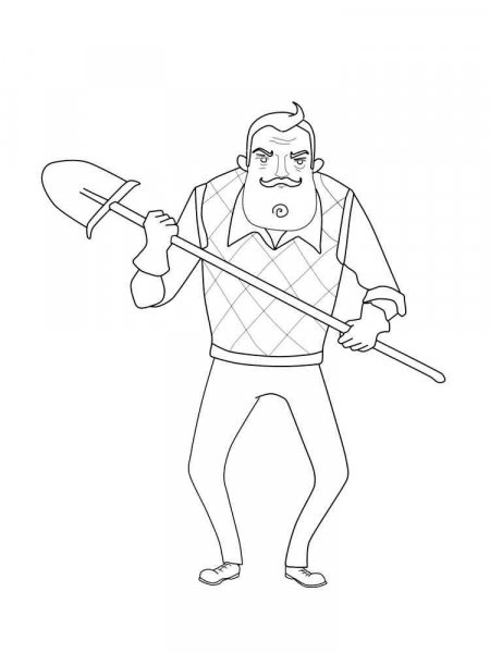 Hello Neighbor coloring pages