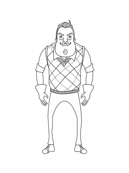Hello Neighbor coloring pages