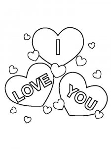 I Love you coloring page 10 - Free printable
