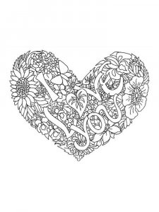 I Love you coloring page 11 - Free printable