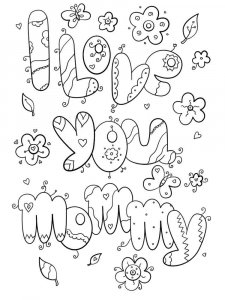 I Love you coloring page 14 - Free printable