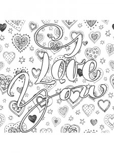 I Love you coloring page 15 - Free printable
