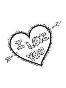 I Love you coloring page 17 - Free printable