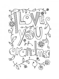 I Love you coloring page 18 - Free printable