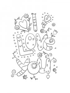 I Love you coloring page 20 - Free printable
