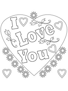 I Love you coloring page 21 - Free printable