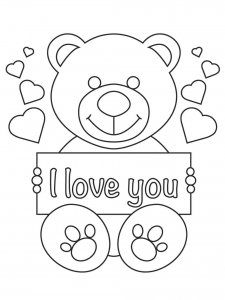 I Love you coloring page 22 - Free printable