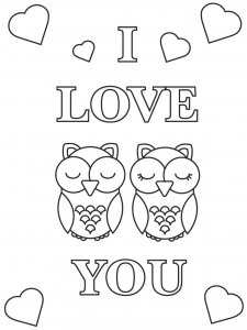 I Love you coloring page 23 - Free printable