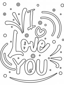 I Love you coloring page 24 - Free printable