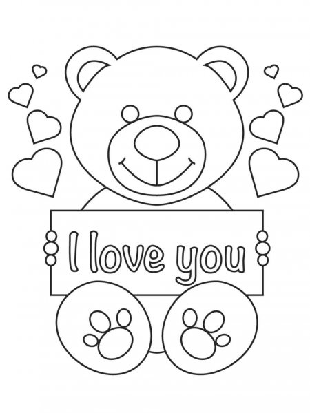 I Love you coloring pages