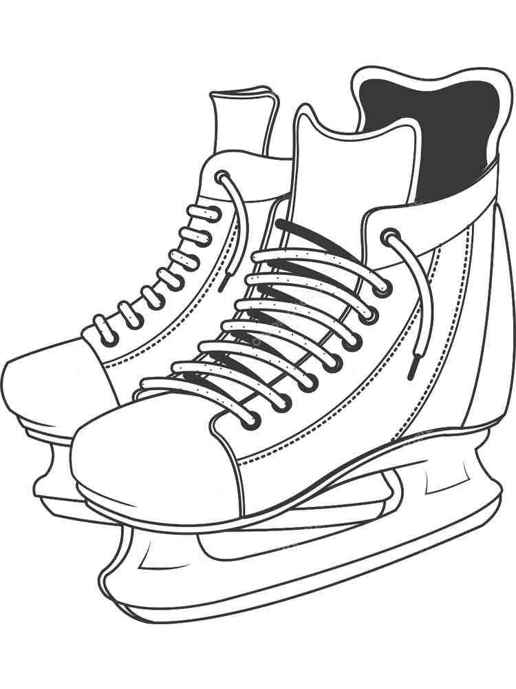 Download Ice Skates coloring pages. Free Printable Ice Skates ...