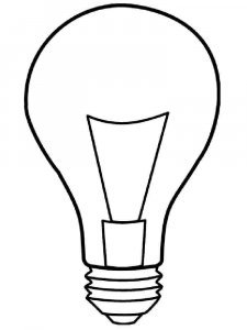 Lightbulb coloring page 4 - Free printable