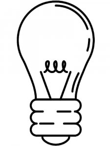 Lightbulb coloring page 9 - Free printable