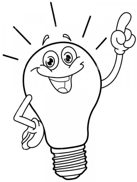 Lightbulb coloring pages