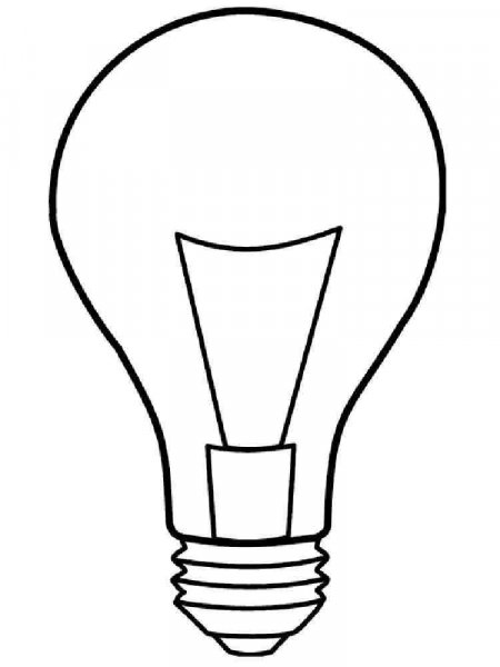 Lightbulb coloring pages