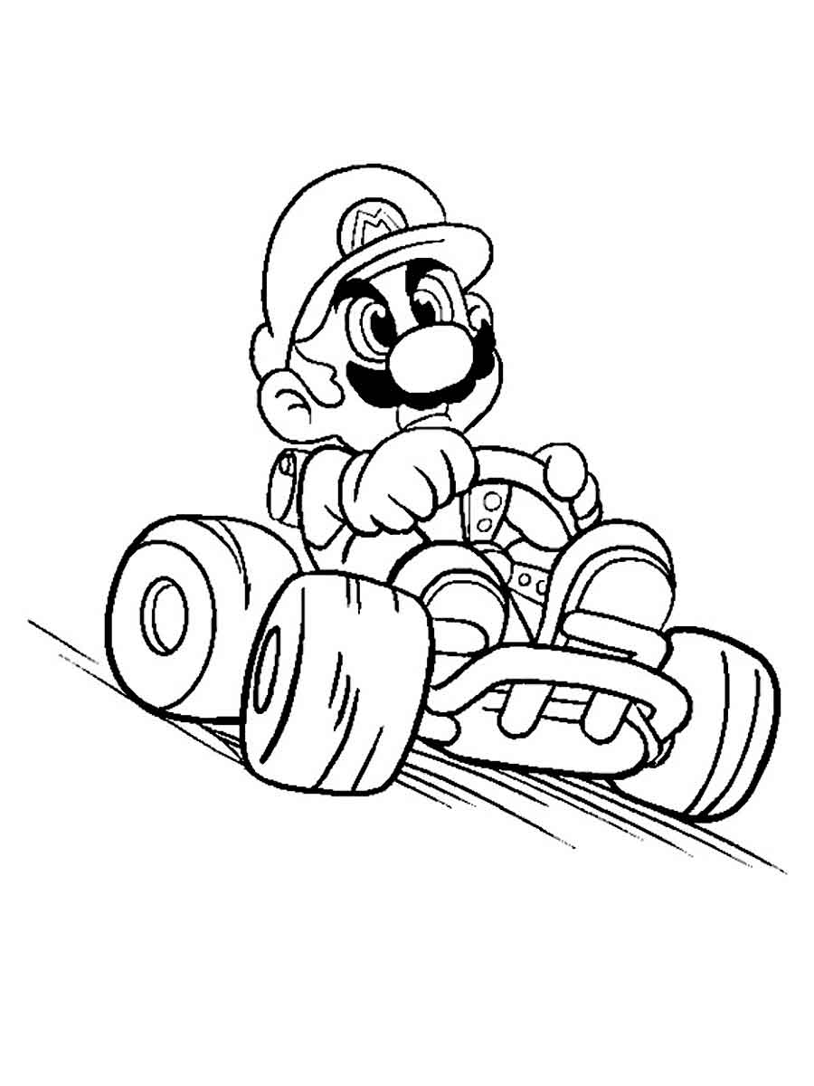 Mario Kart coloring pages