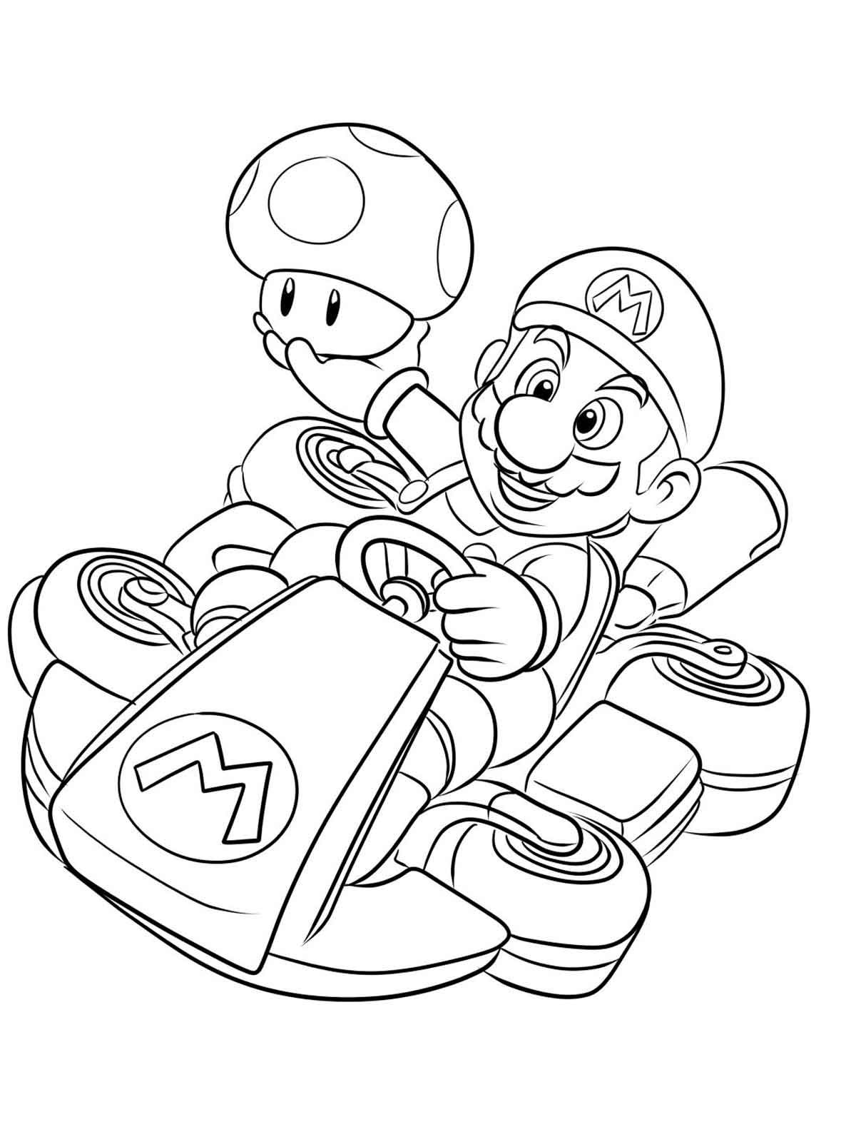 Mario Kart coloring pages