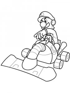 Mario Kart coloring page 1 - Free printable
