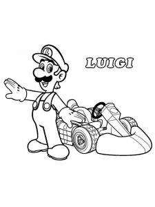 Mario Kart coloring page 2 - Free printable
