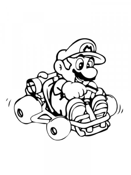 Mario Kart coloring pages