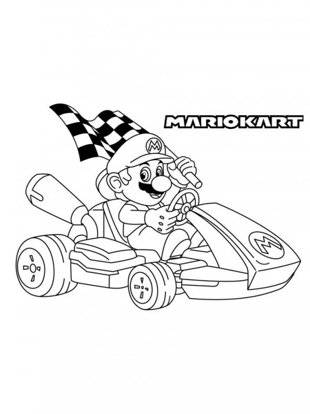 Mario Kart coloring pages