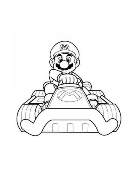 Mario Kart coloring pages