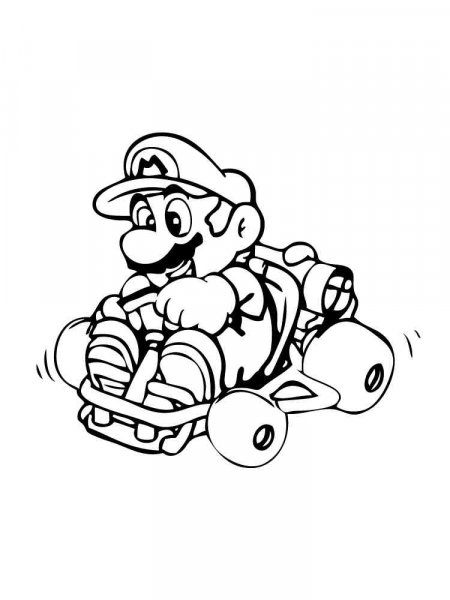 Mario Kart coloring pages