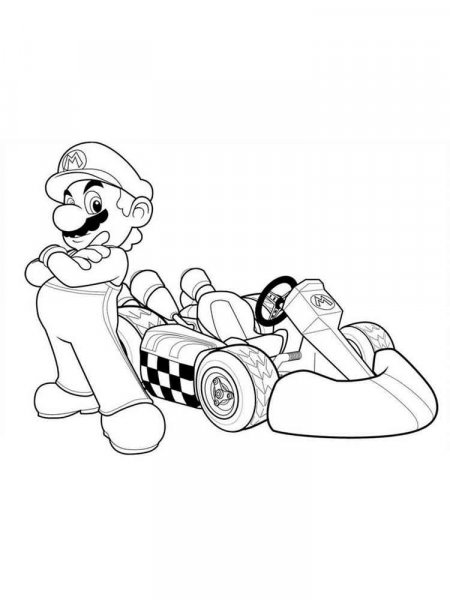 Mario Kart coloring pages