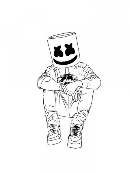 Marshmello Fortnite coloring pages