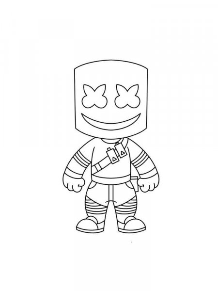 Marshmello Fortnite Coloring Pages