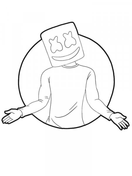 Marshmello Fortnite coloring pages