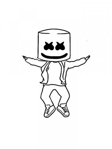 Marshmello Fortnite coloring pages