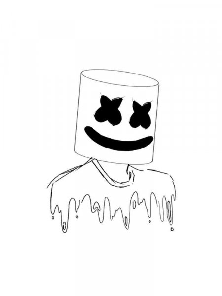 Marshmello Fortnite coloring pages