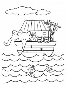 Noah's Ark coloring page 18 - Free printable