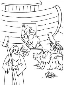 Noah's Ark coloring page 4 - Free printable