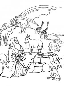 Noah's Ark coloring page 8 - Free printable