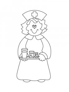 Nurse coloring page 12 - Free printable